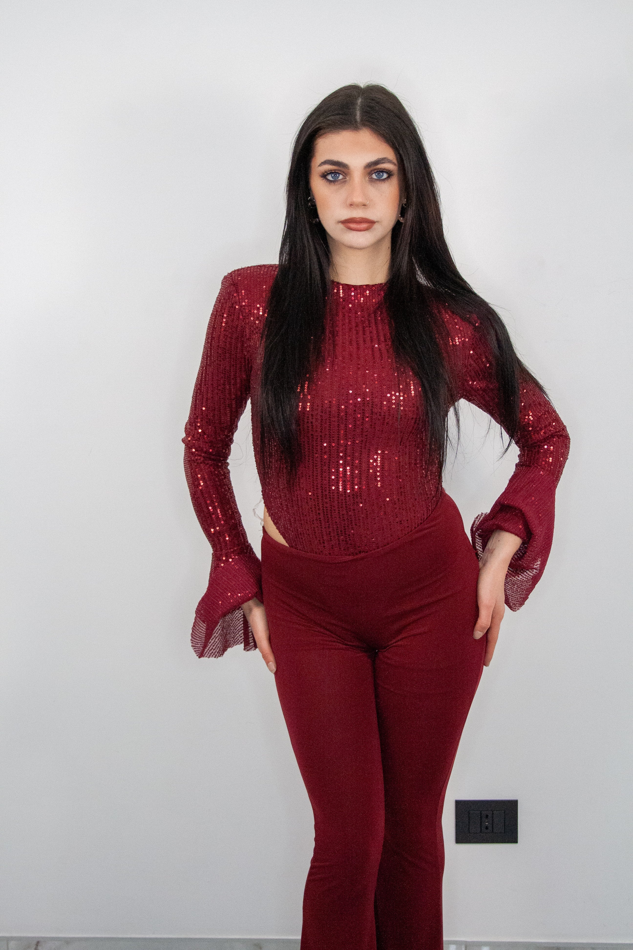 Set coordinato Mon Amur pantalone + body paillettes - Ma Chère