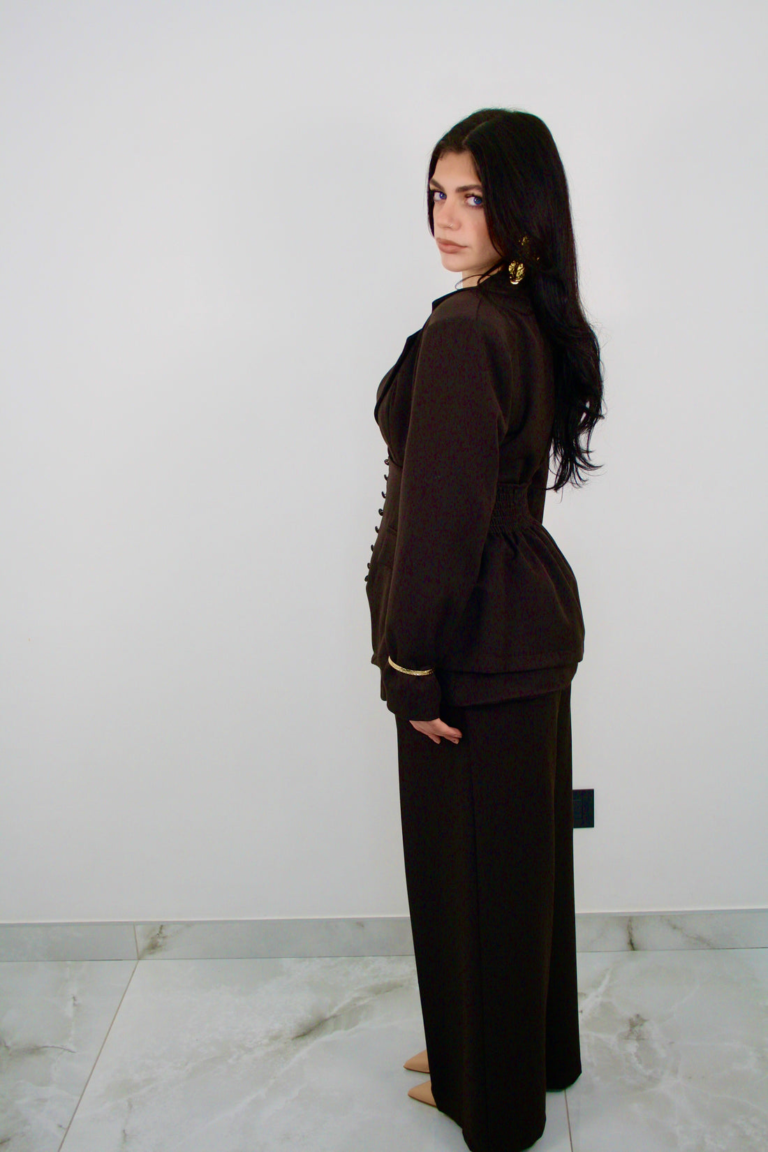 Tailleur Valentine 3 pezzi marrone