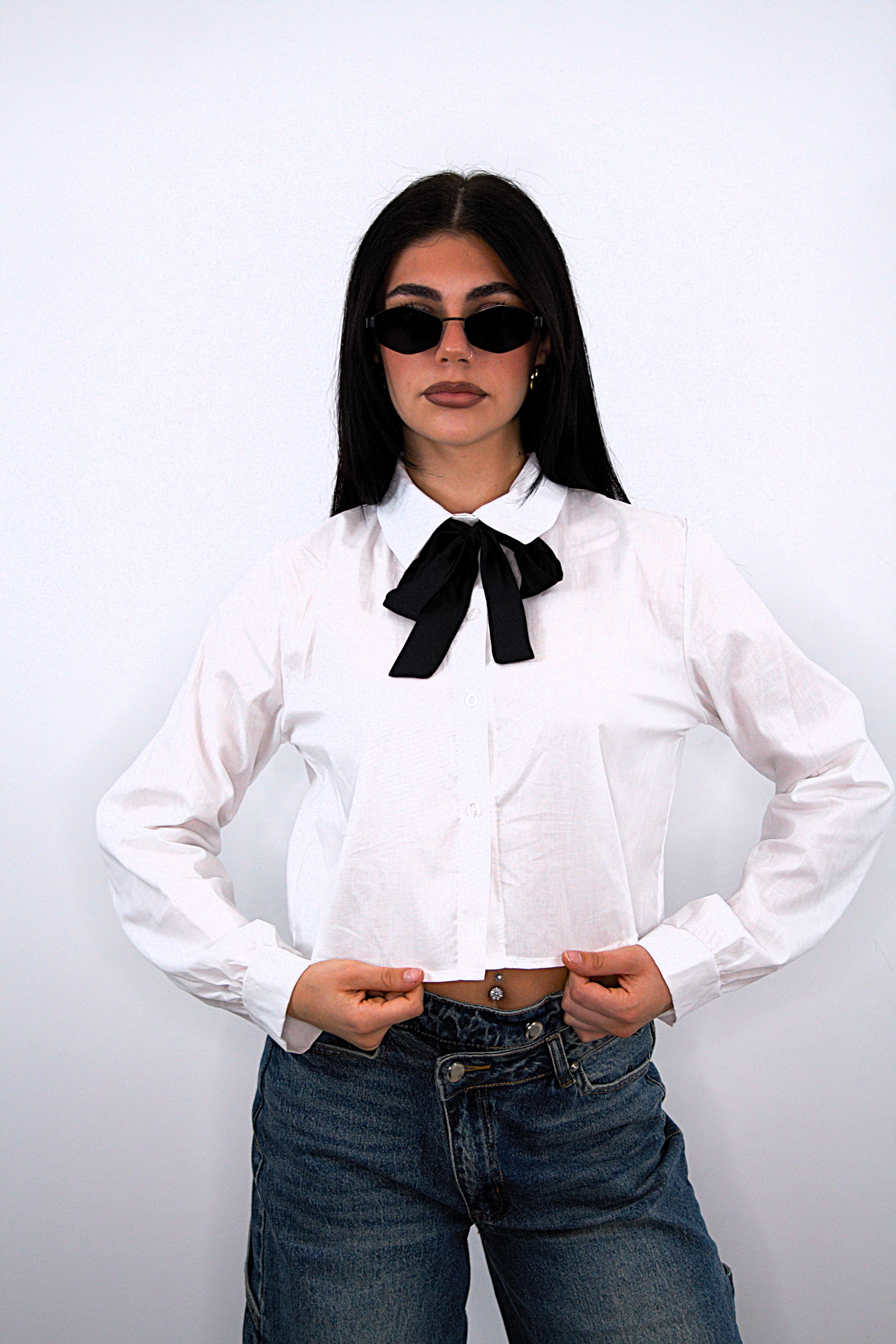 Camicia “Chery” bianca corta