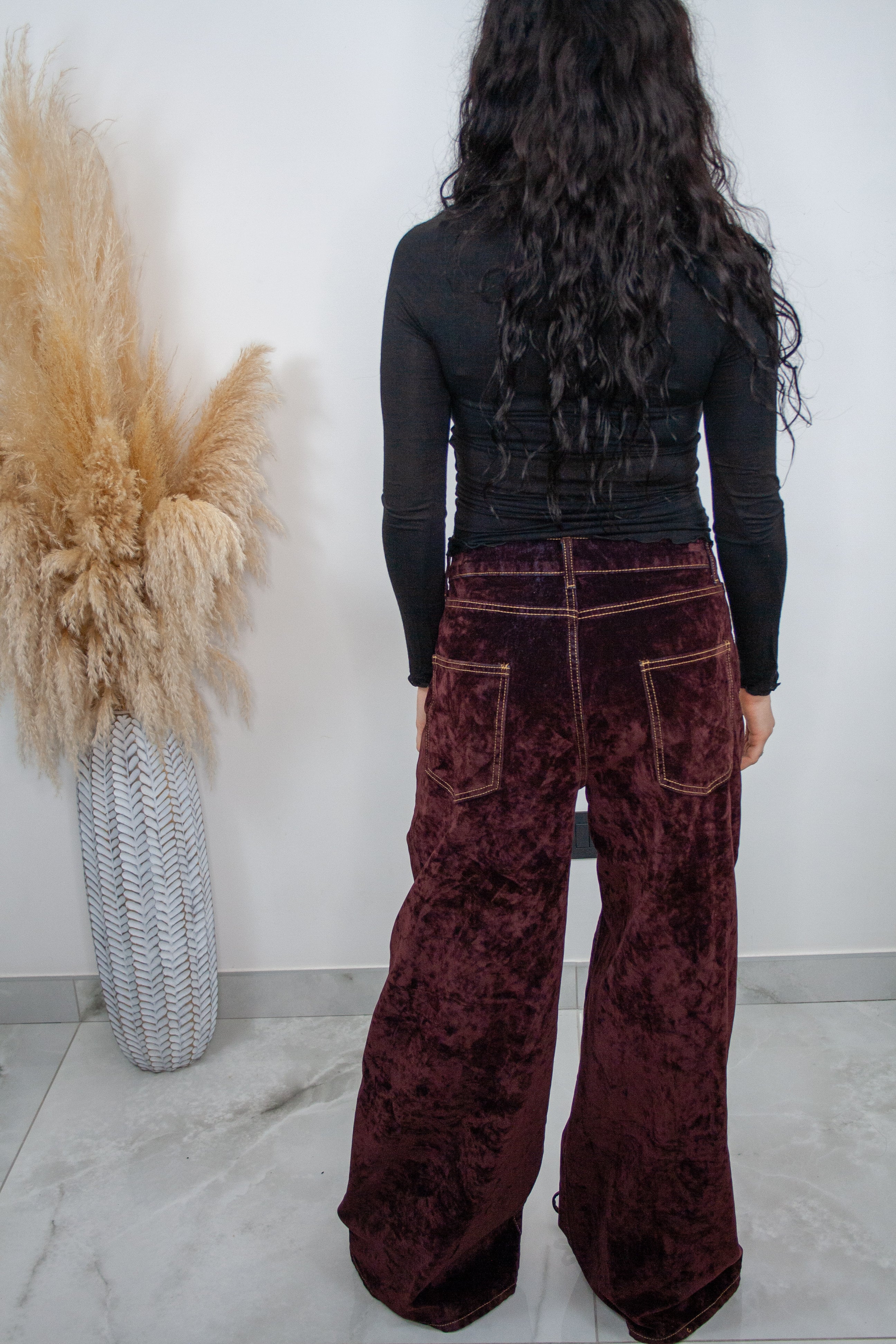 Pantalone Strings in velluto