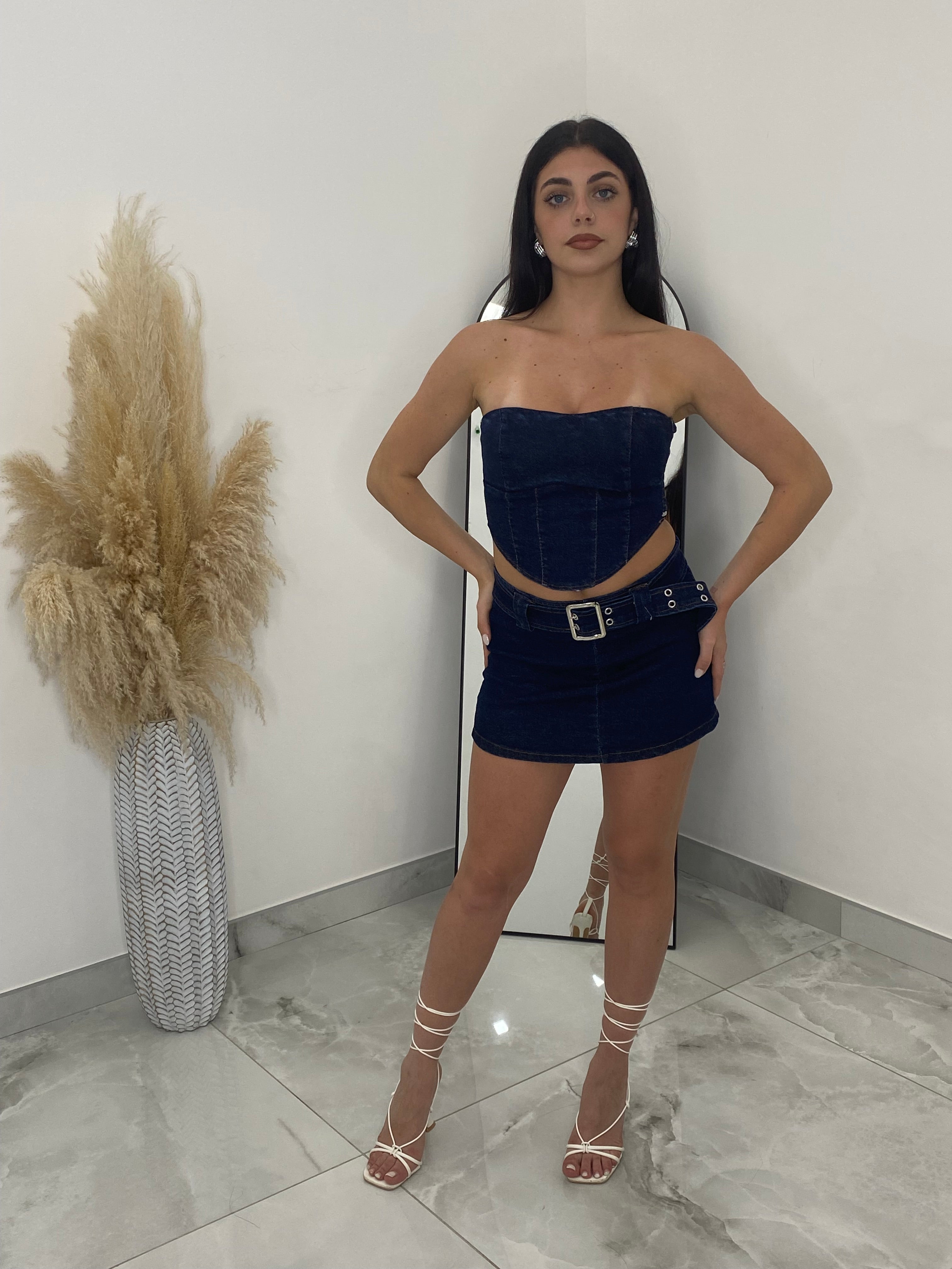 Top in denim versatile