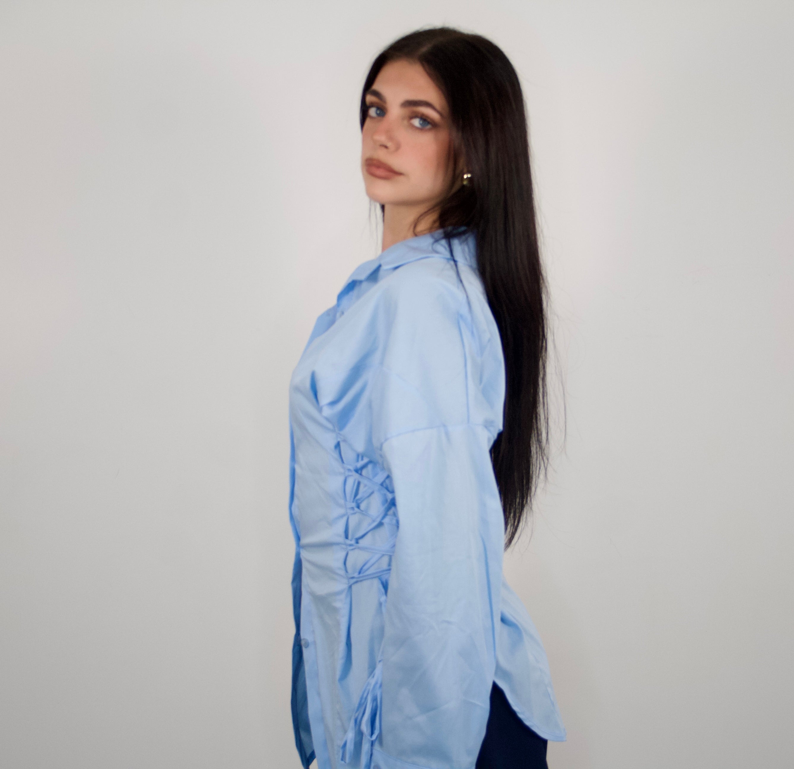 Camicia “Strings” azzurra