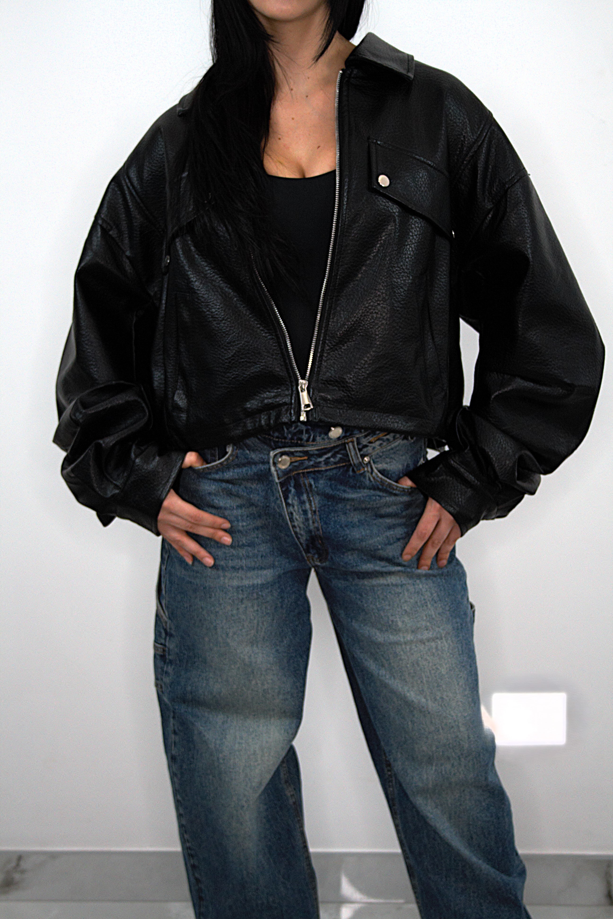 Giacca Urban in ecopelle