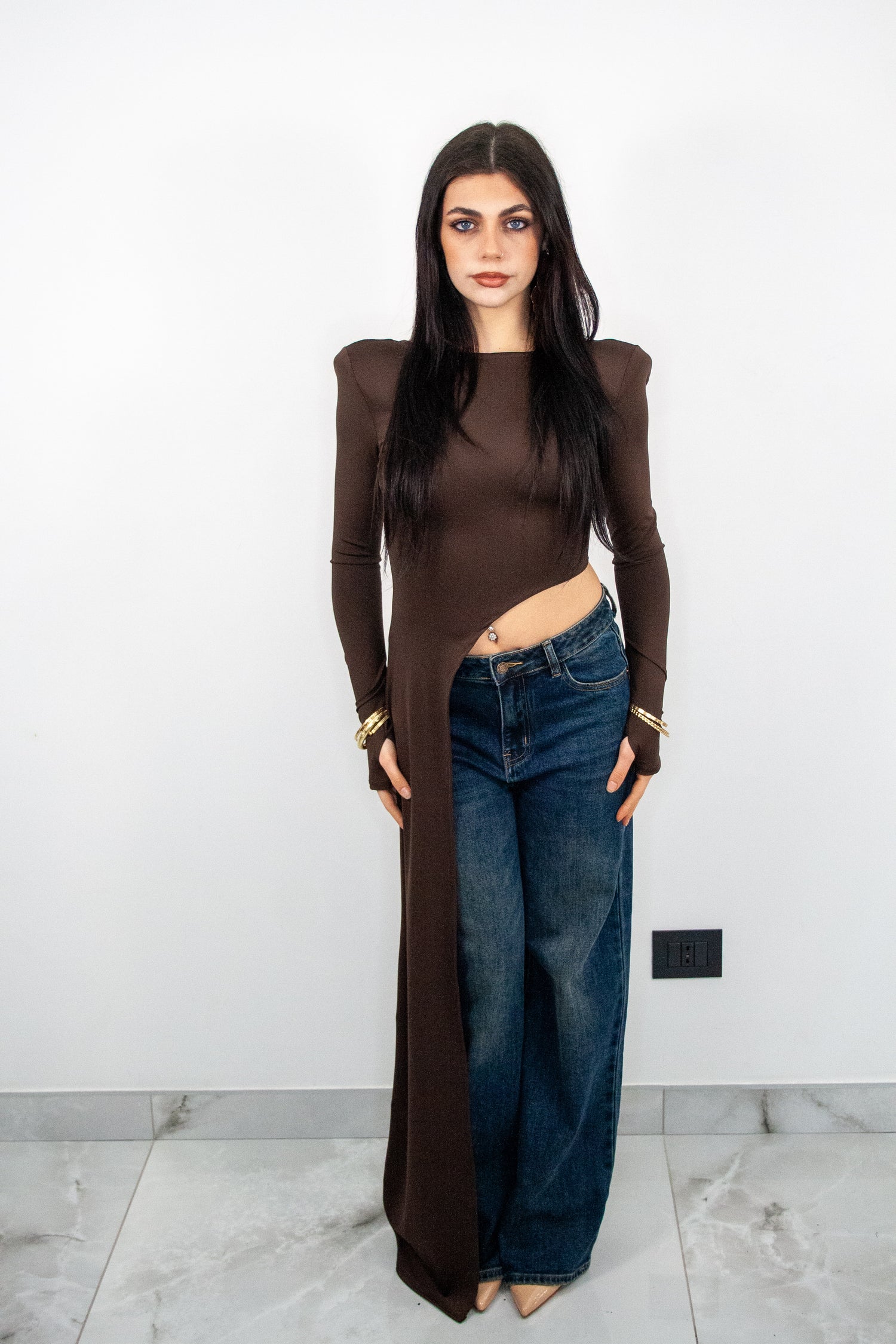 Jeans straight fit scuro