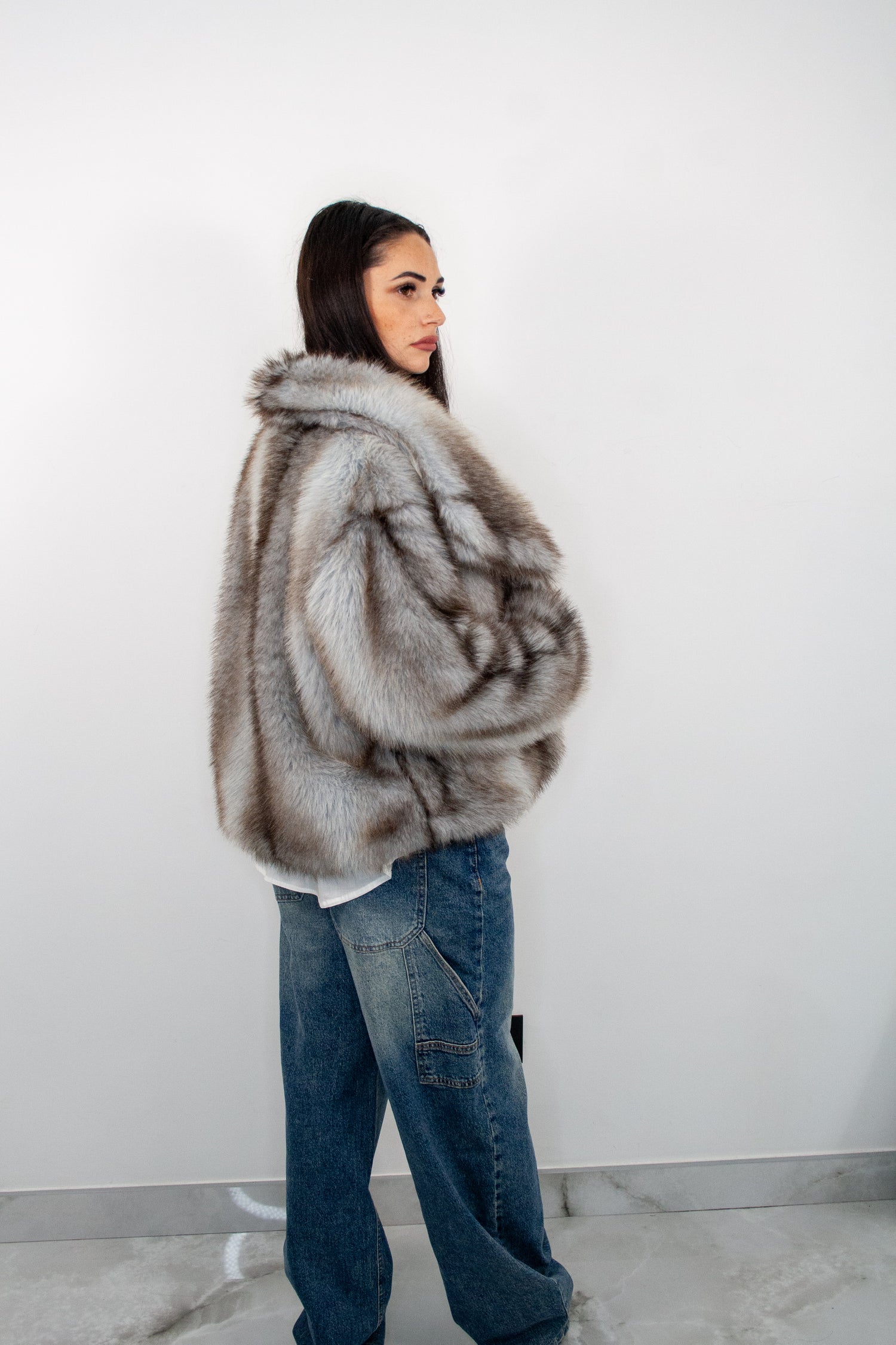 Eco pelliccia Jenevieve cenere
