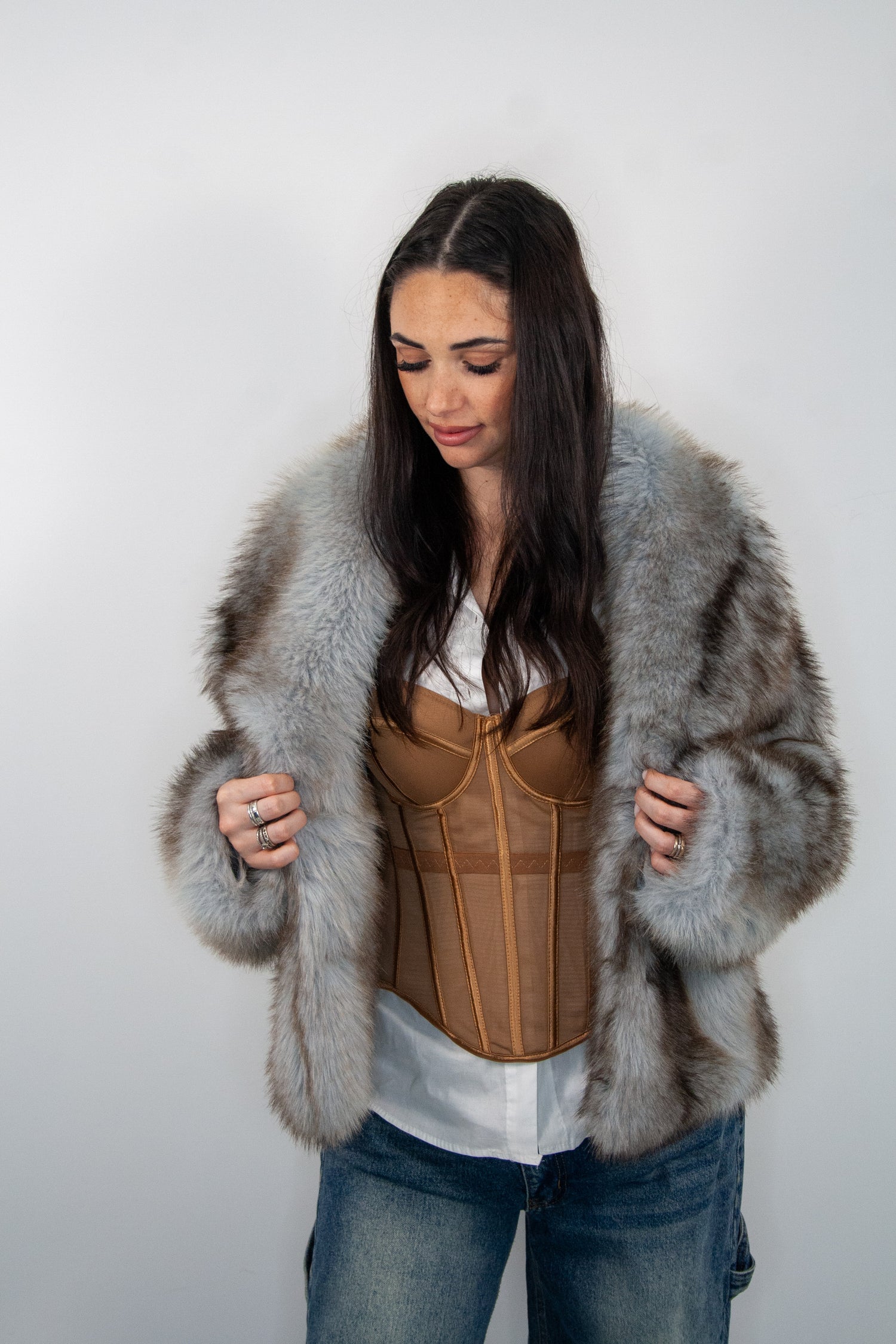 Eco pelliccia Jenevieve cenere