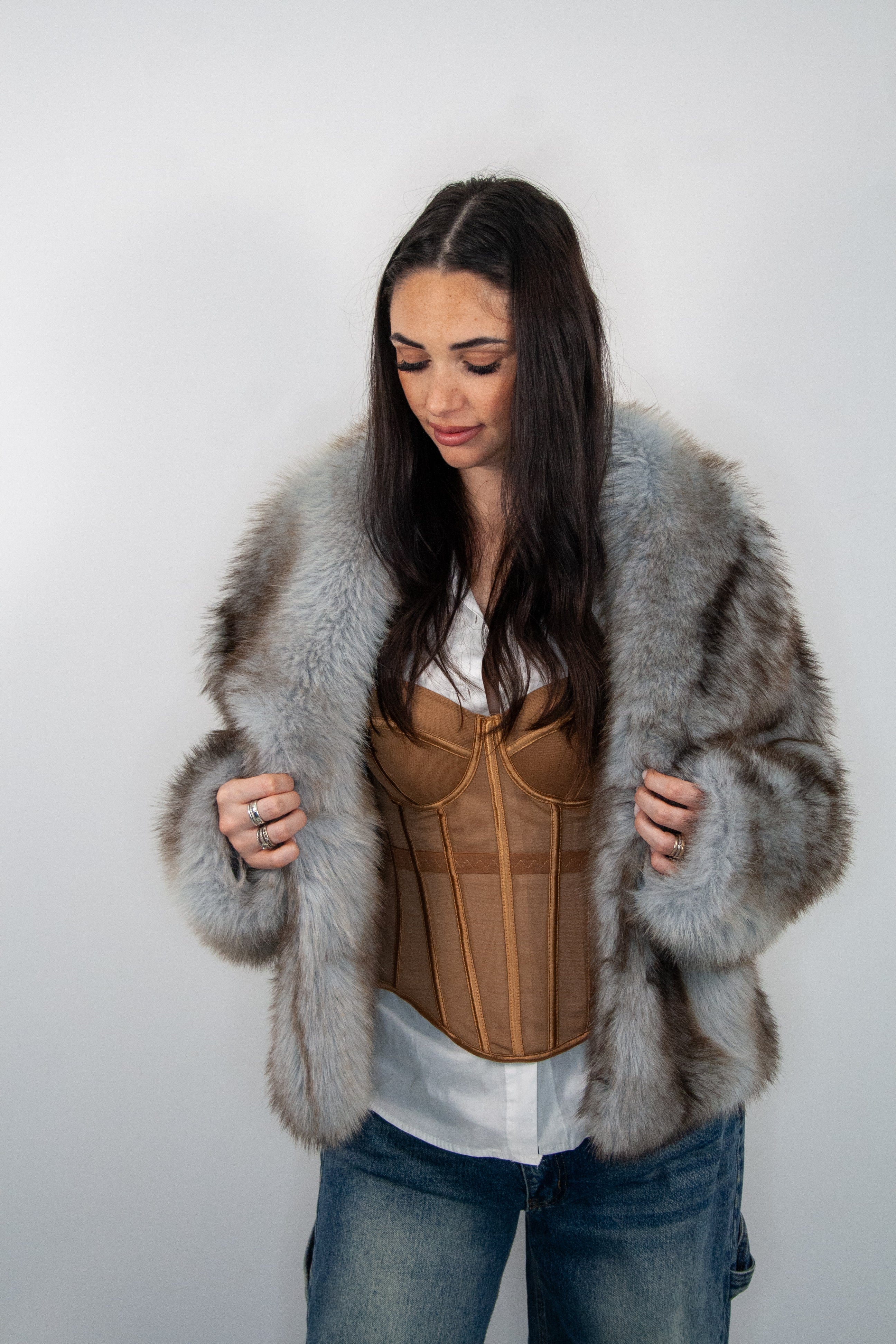Eco pelliccia Jenevieve cenere