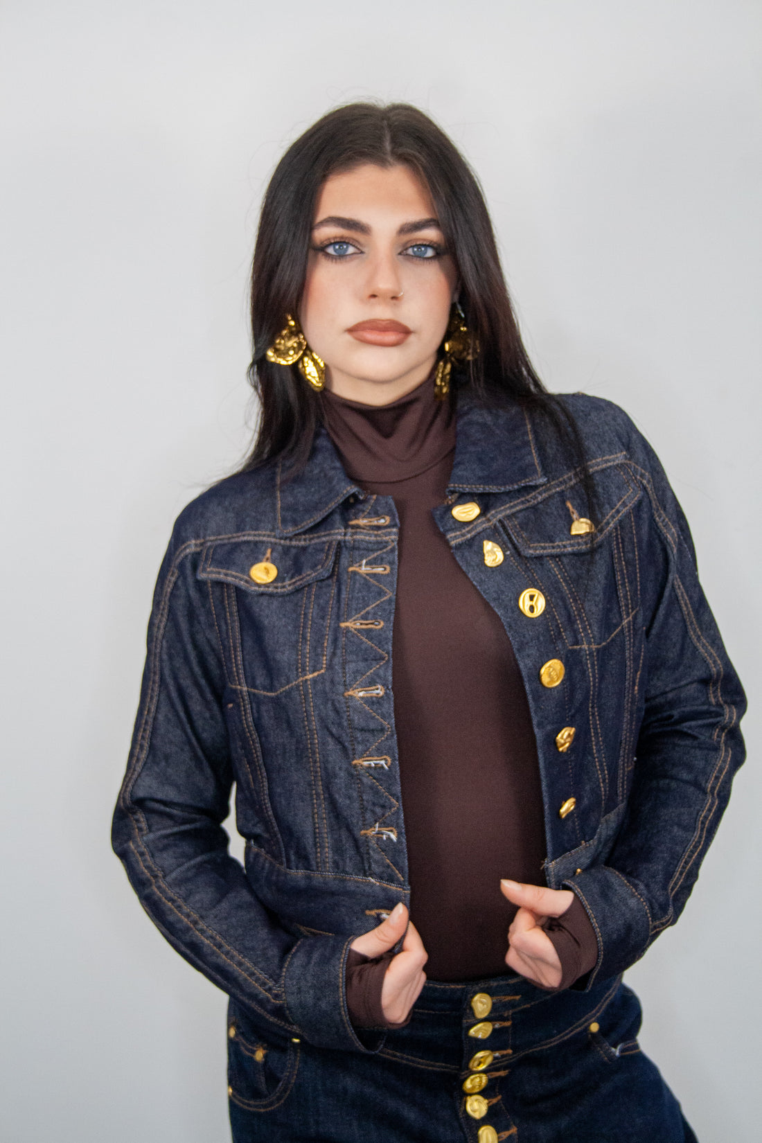 Giacca in Denim Gold-Ma Chère