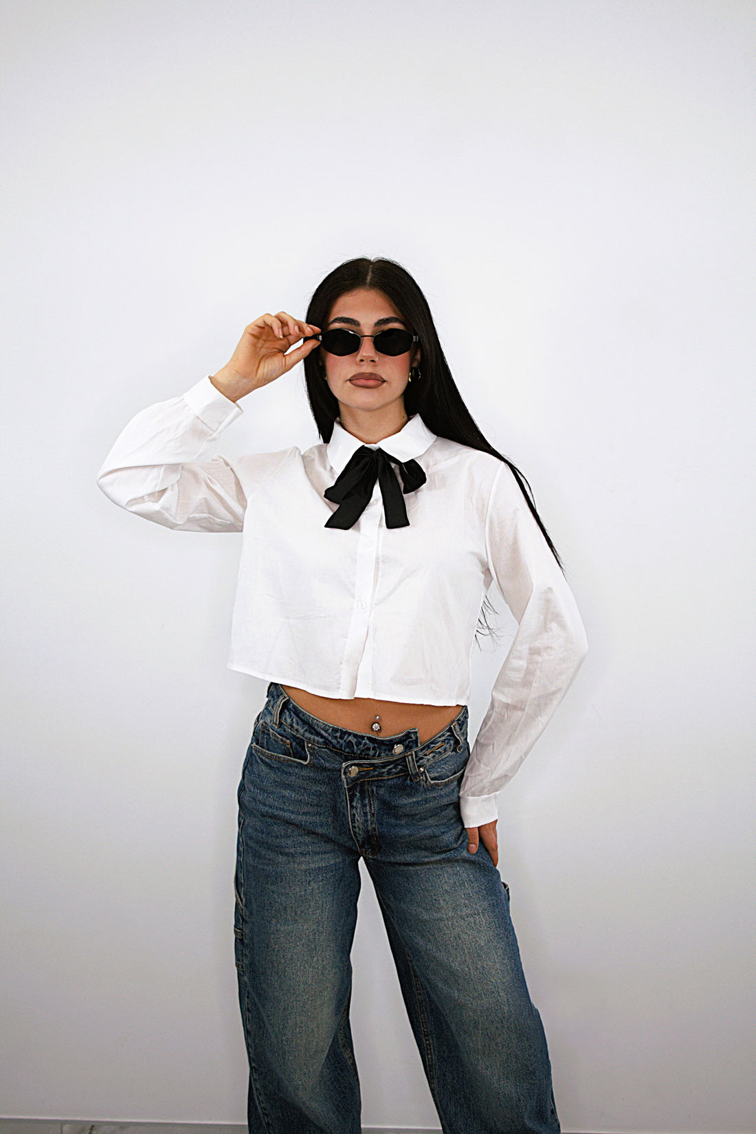 Camicia “Chery” bianca corta