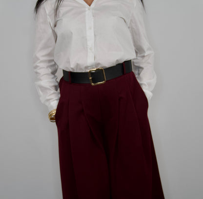 Pantaloni a palazzo con cintura