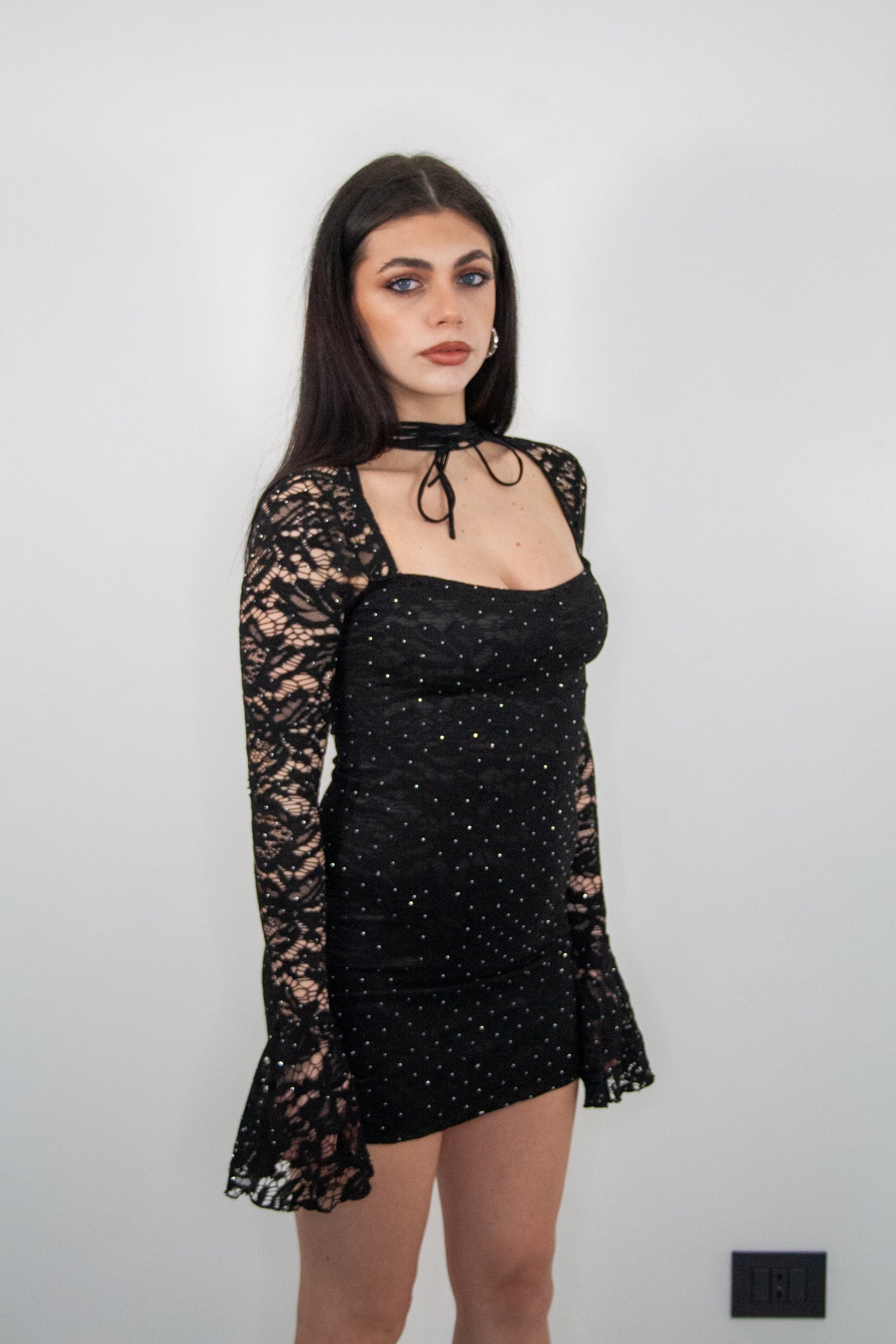 Abito corto Emiliè con punti luce - Ma Chère