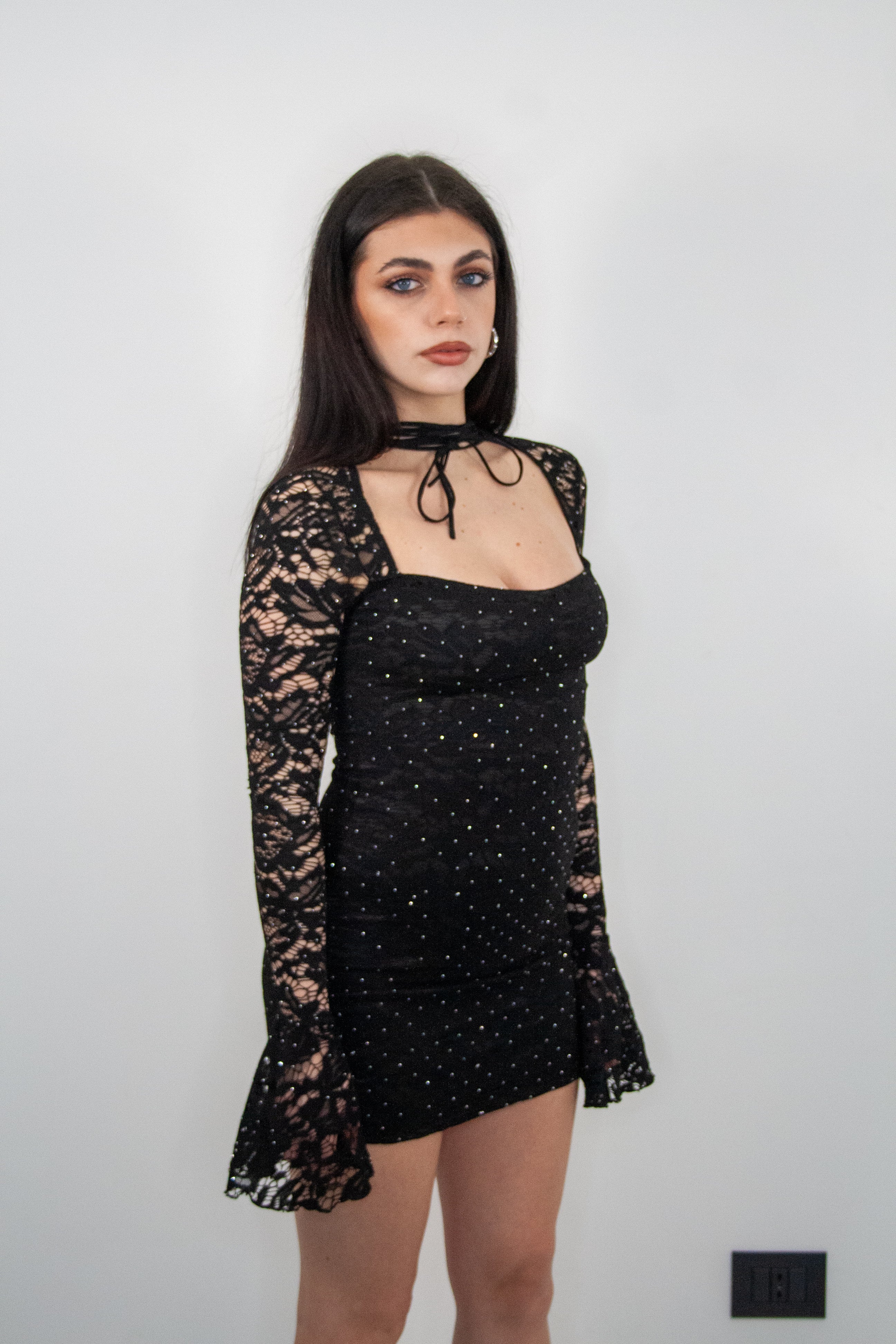 Abito corto Emiliè con punti luce - Ma Chère