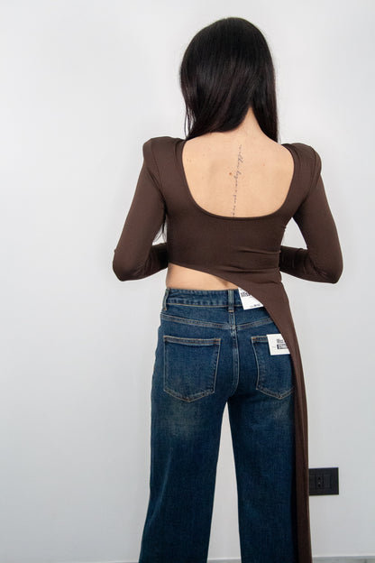 Jeans straight fit scuro