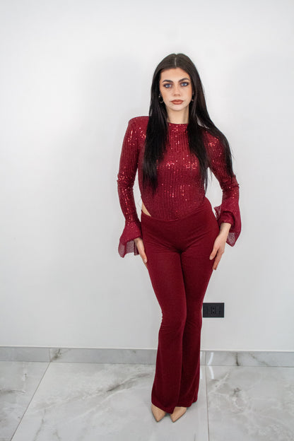 Set coordinato Mon Amur pantalone + body paillettes - Ma Chère