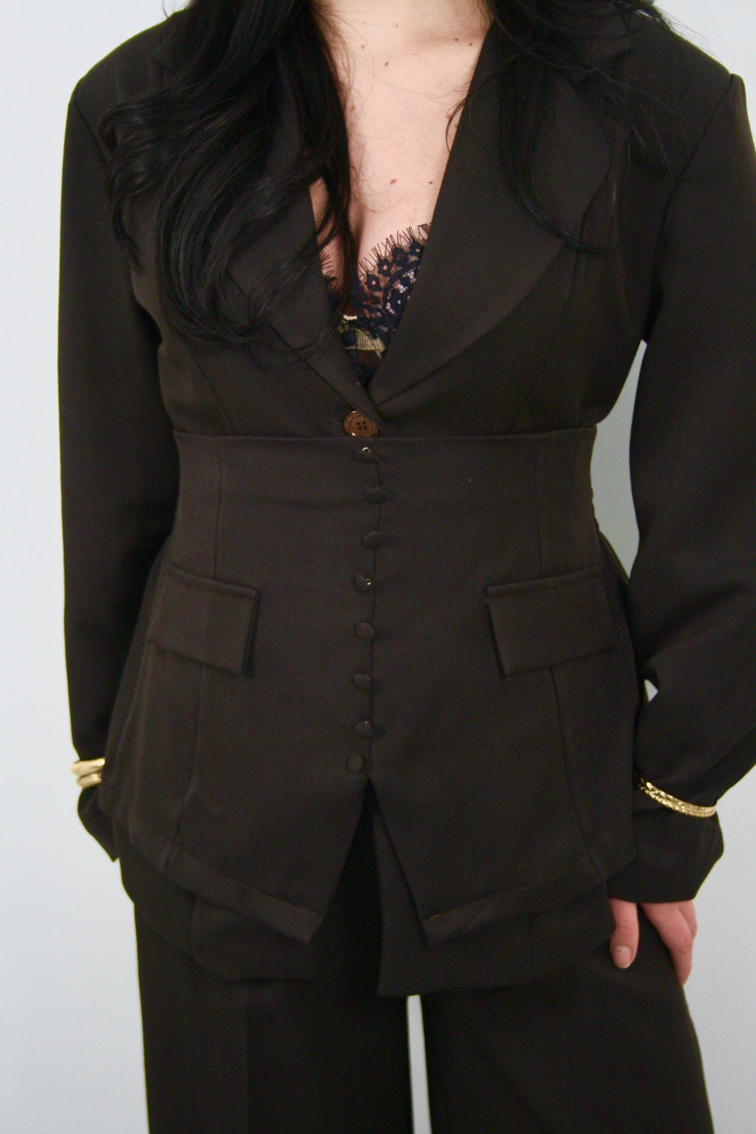 Tailleur Valentine 3 pezzi marrone