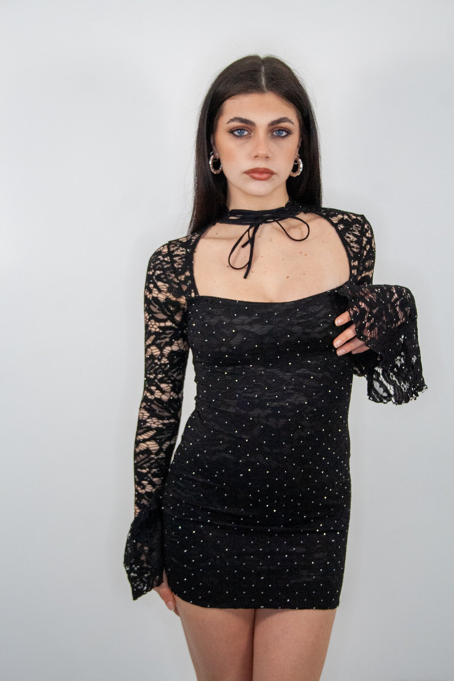 Abito corto Emiliè con punti luce - Ma Chère