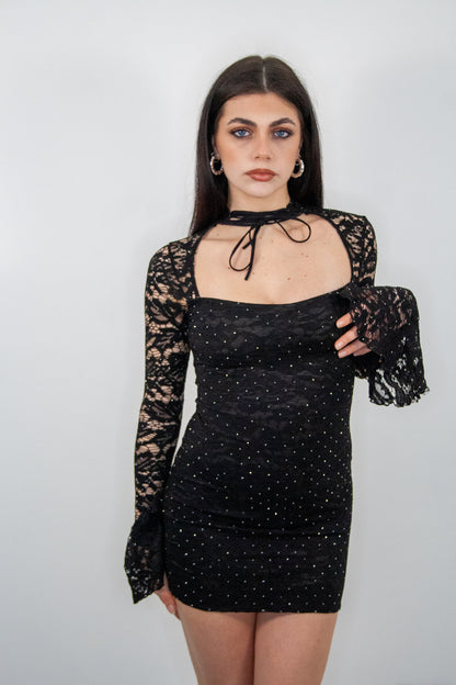 Abito corto Emiliè con punti luce - Ma Chère