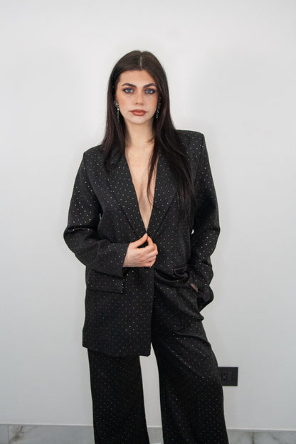 Tailleur Luce in doppio petto con punti luce - Ma Chère