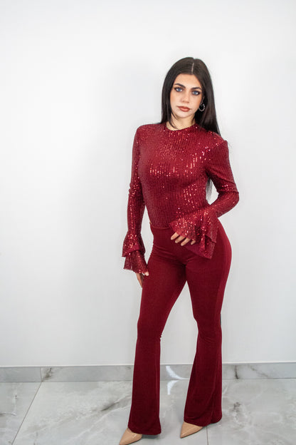 Set coordinato Mon Amur pantalone + body paillettes - Ma Chère