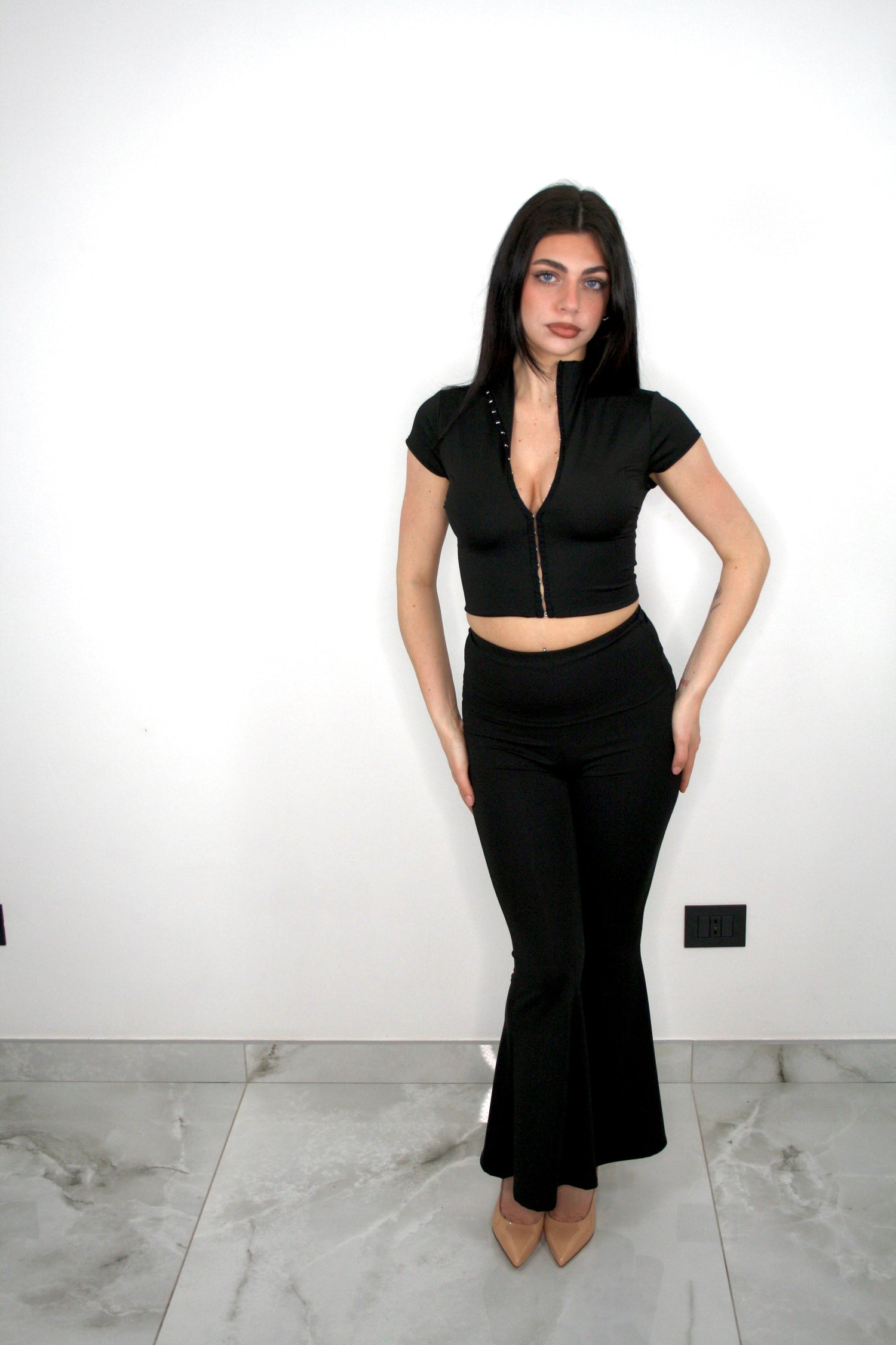 Set coordinato Perla nero 2 pezzi