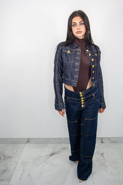 Giacca in Denim Gold-Ma Chère