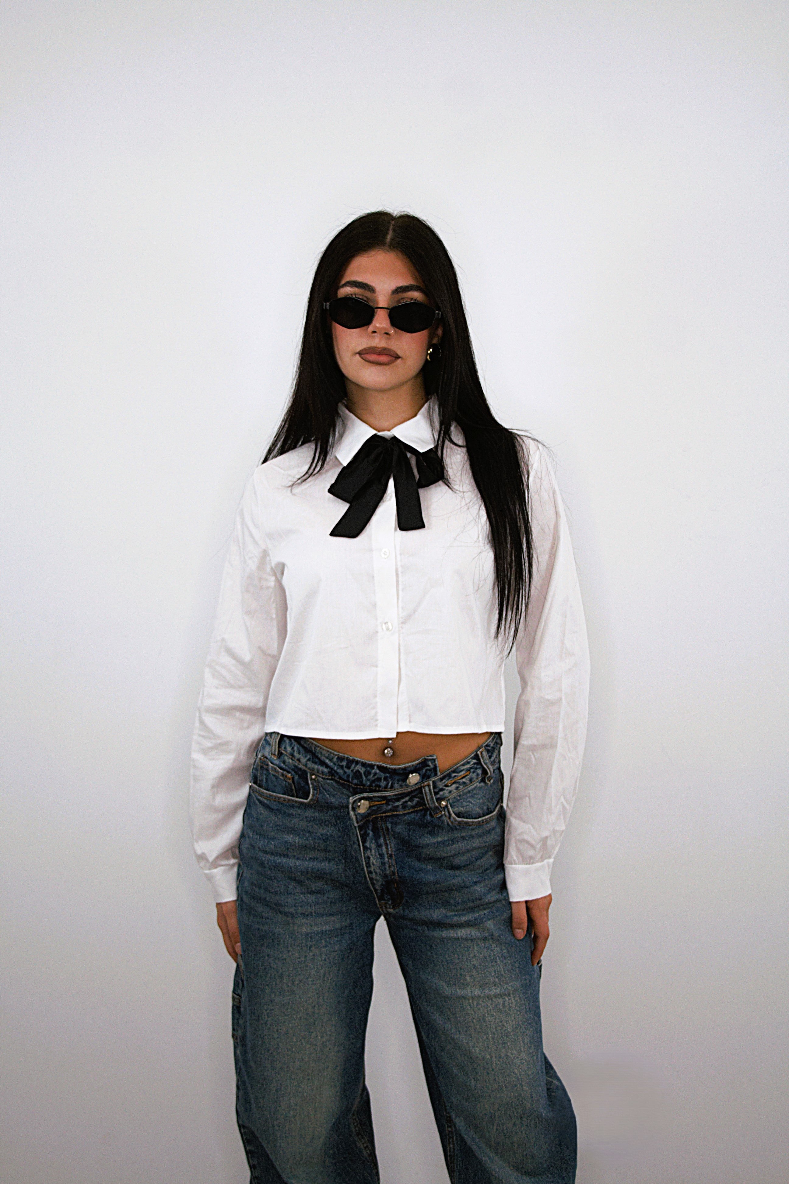 Camicia “Chery” bianca corta