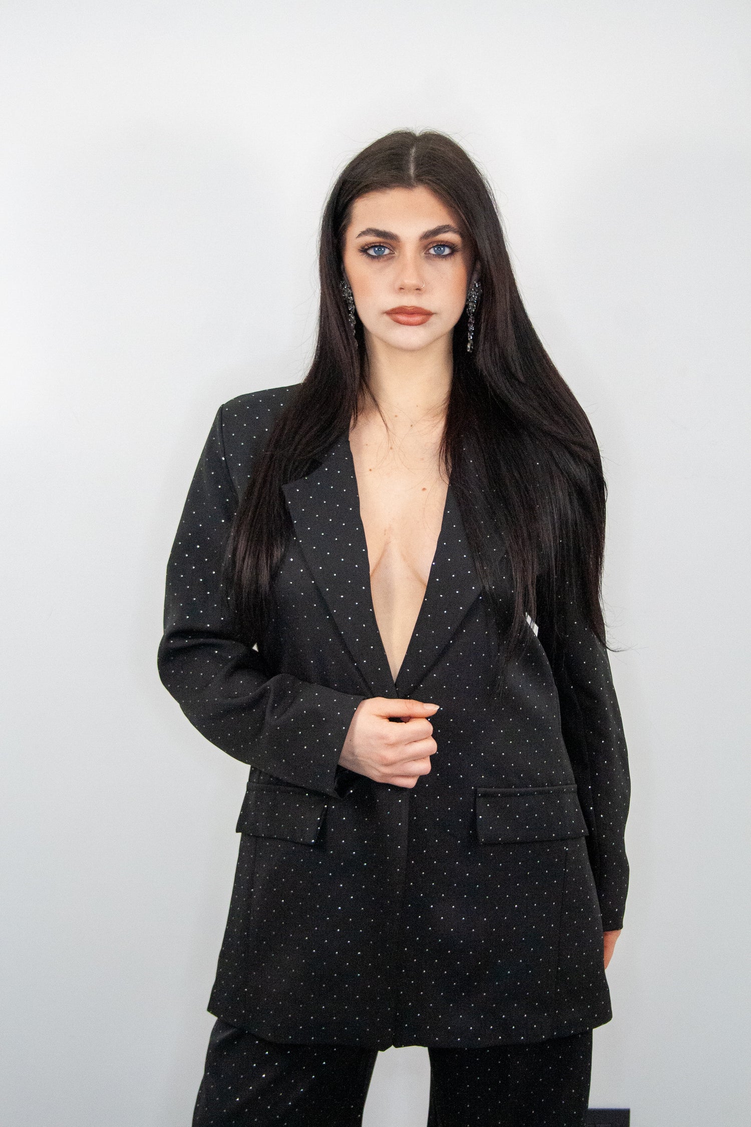 Tailleur Luce in doppio petto con punti luce - Ma Chère