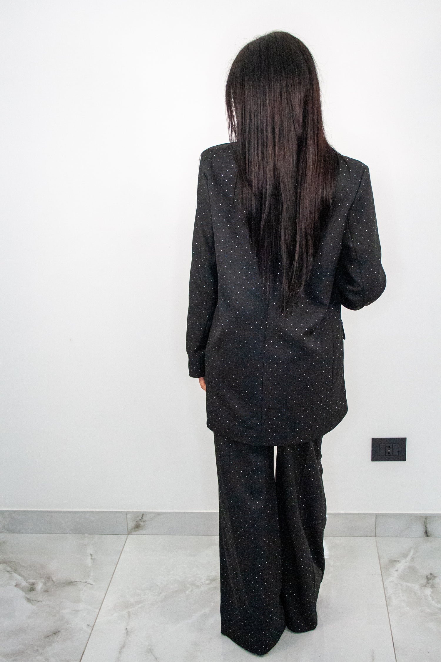 Tailleur Luce in doppio petto con punti luce - Ma Chère